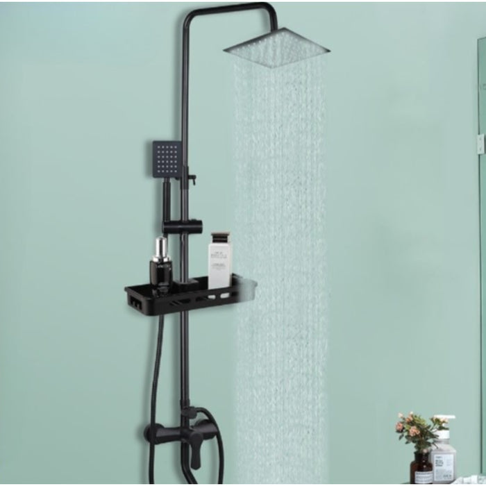 Rainfall Wall Mounted Shower Faucet Set With Hand Shower