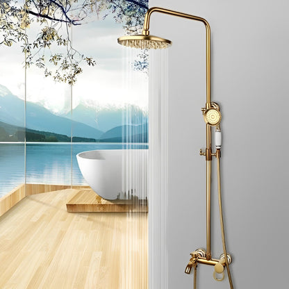 Gold Plated Bathroom Shower Faucet Set