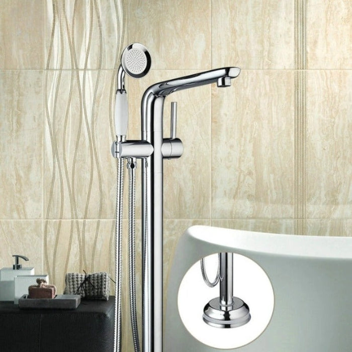 Bathroom Shower Set Chrome Brass Single Handle Bathtub Tap