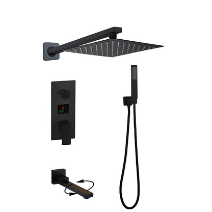 Matte Black Bathroom Shower Set