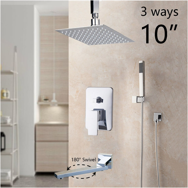 Ceiling Mounted Bathroom Rainfall Shower Set