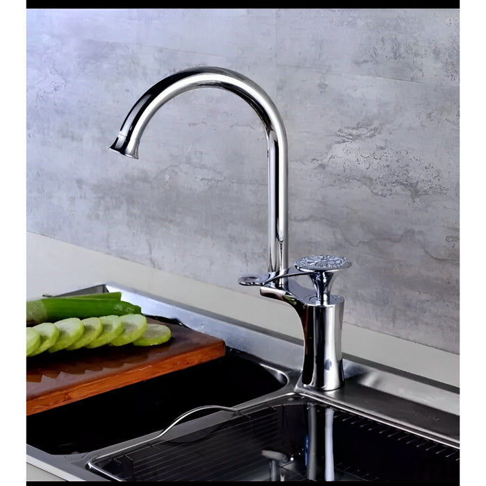 Chrome Polished Designer Basin Mixer Faucet