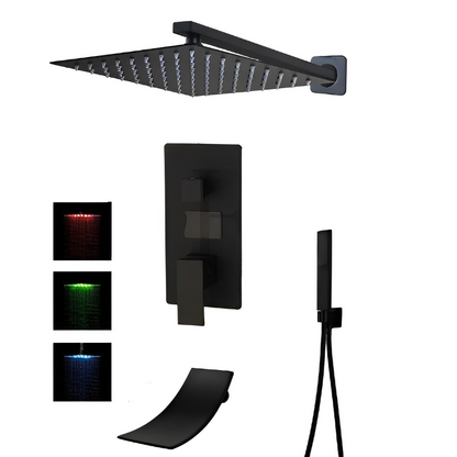 Matte Black Bathroom Shower Set