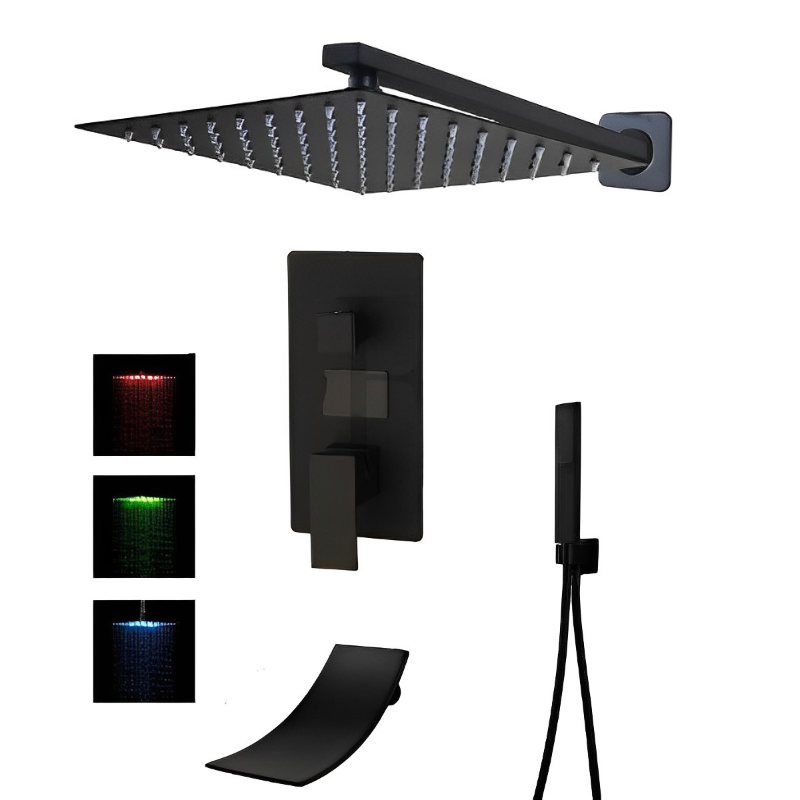 Matte Black Bathroom Shower Set