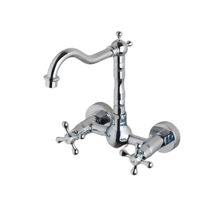 360 Swivel Wall Mounted Chrome Rotated Mixer Tap