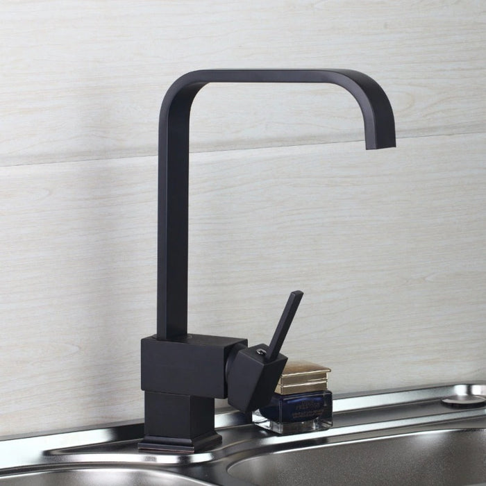Black Painting Kitchen Basin Sink Faucet Mixer Tap