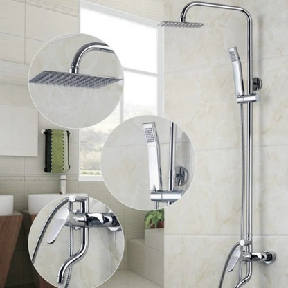 8 Inch Rainfall Solid Brass Shower Mixer Faucet Set