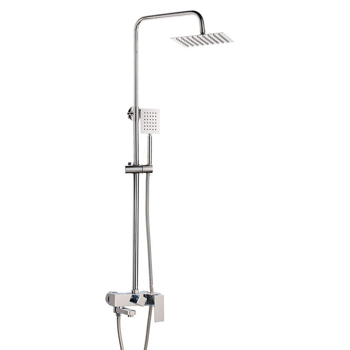 Bathroom Multi Spray LED Shower Faucet Set - Chrome Finish | Wall Mounted