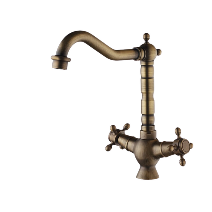 Antique Brass Faucet With 2 Handle
