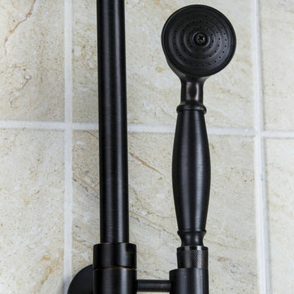 Matte Black Bathroom Rainfall Shower Set