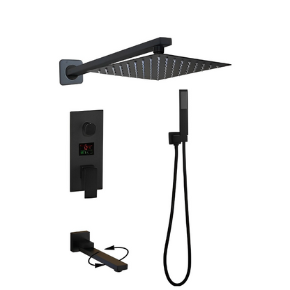 Matte Black Bathroom Shower Set