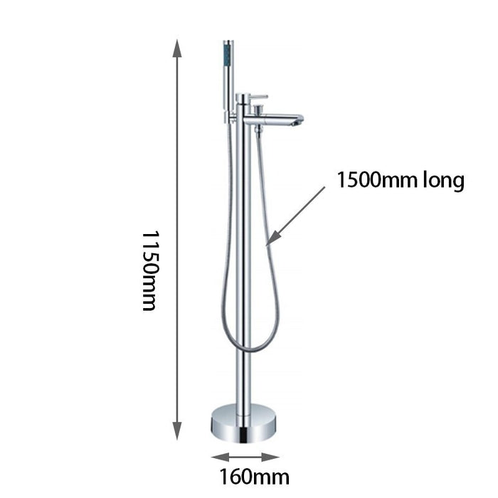 Floor Mounted Brass Torneira Shower Bath Mixer Faucet Set