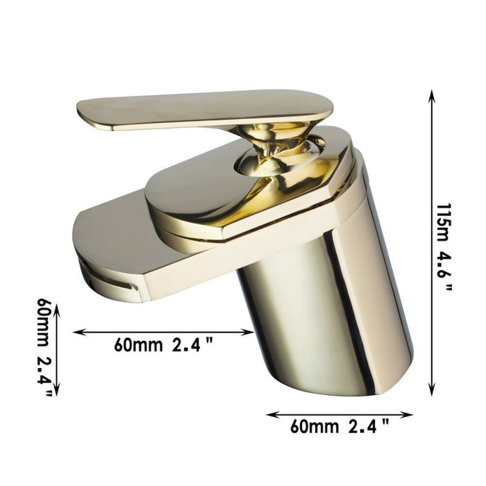 Polished Waterfall Spout Basin Faucet