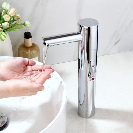 Matte Black Automatic Sensor Faucet Bathroom Basin Tap