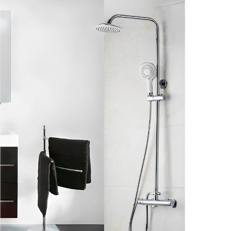 Stainless Steel Rain Shower Wall Mounted Faucets Set