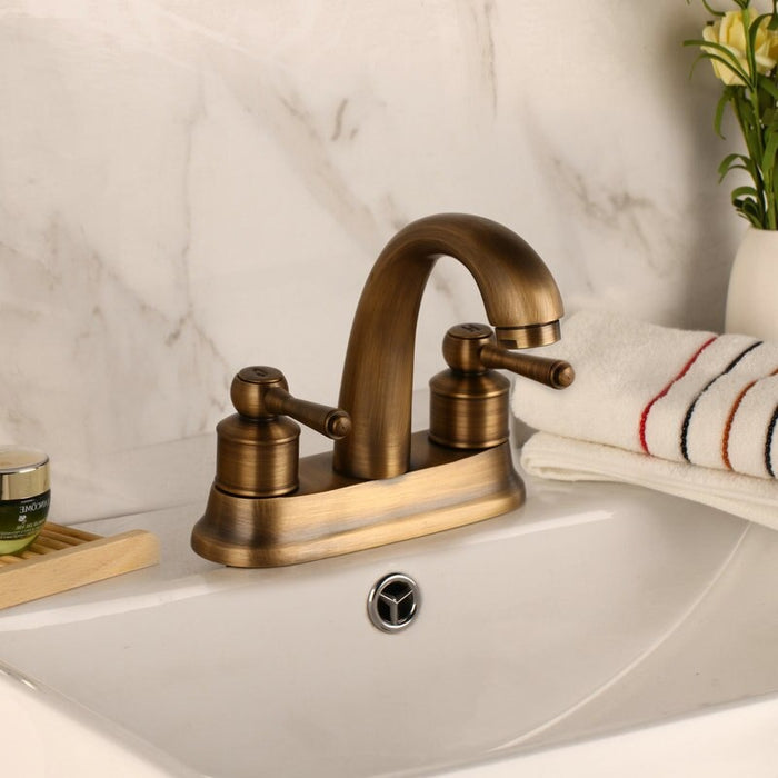 360 Swivel Bathroom Basin Vessel Sink Vanity Mixer Tap With 2 Handles