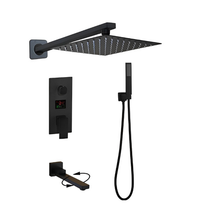 Matte Black Bathroom Shower Set