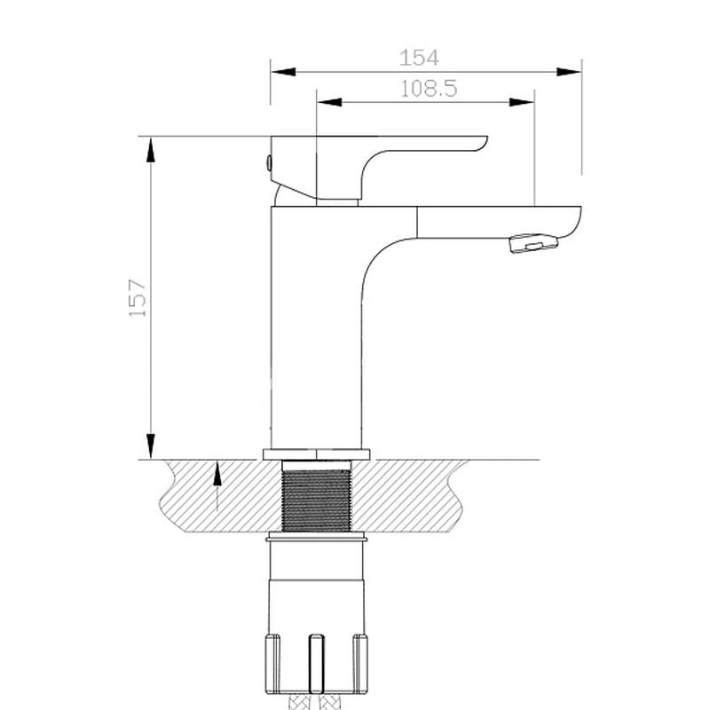 Black And White Painting Solid Brass Bathroom Mixer Tap