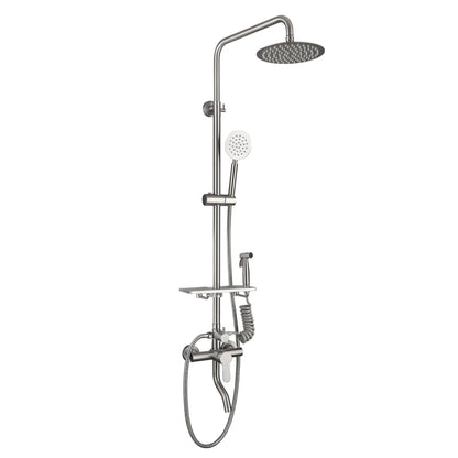 Bathroom Multi Spray LED Shower Faucet Set - Chrome Finish | Wall Mounted