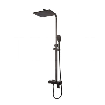 Wall Mounted Matte Black Rainfall Shower Set