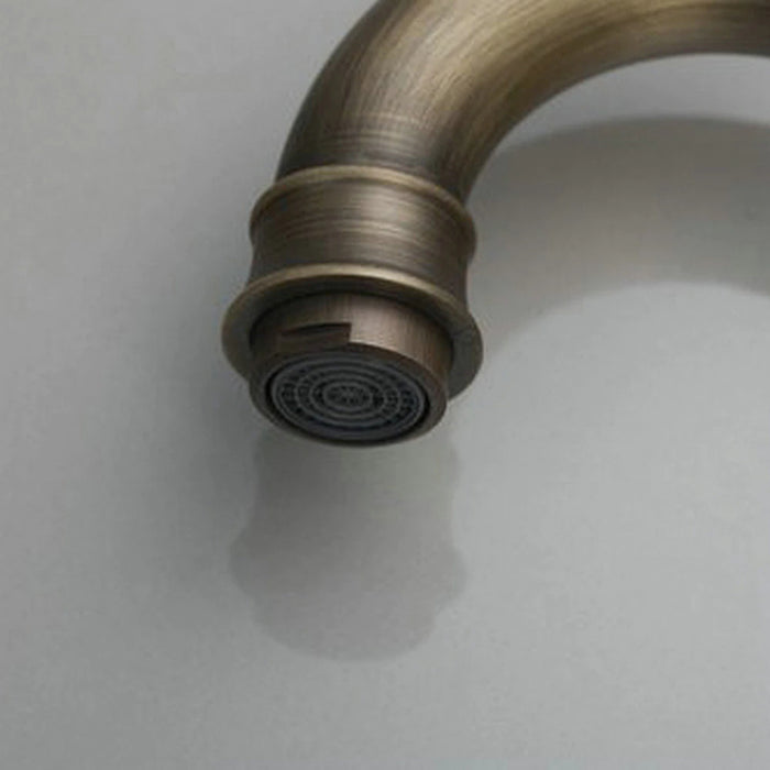 Antique Brass Bathroom Basin Swivel Faucet
