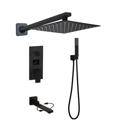 Matte Black Bathroom Shower Set