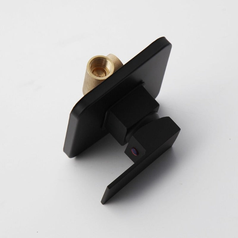 Matte Black Waterfall Bathtub Spout Faucet Mixer Tap