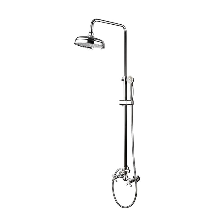 Chrome Silver-Plated Bathroom Shower Set With Hand Shower