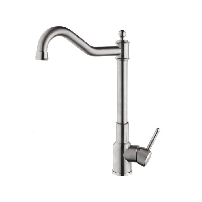 Nickel Brushed Kitchen Basin Faucet 360 Rotated Spout Mixer Tap