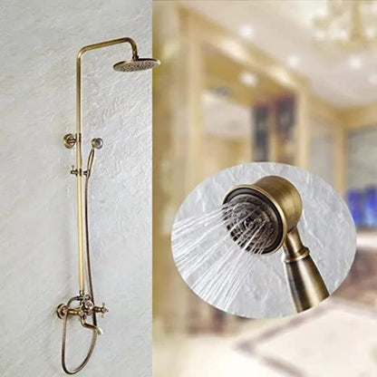 Antique Brass Rainfall Bathroom Shower Set