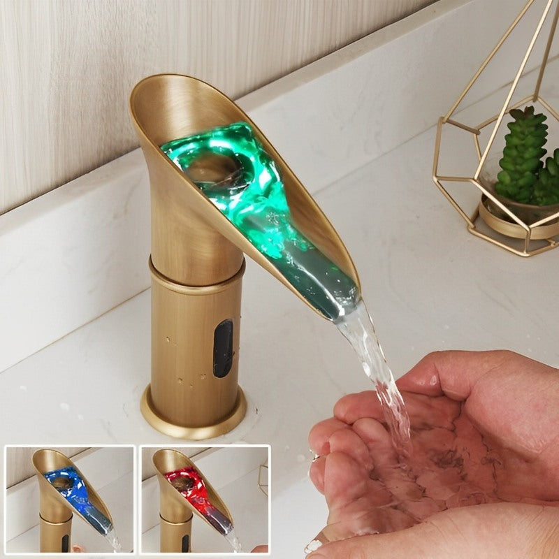 Automatic Hand Touch Waterfall Mixer Faucet - Sensor Technology | Modern Style