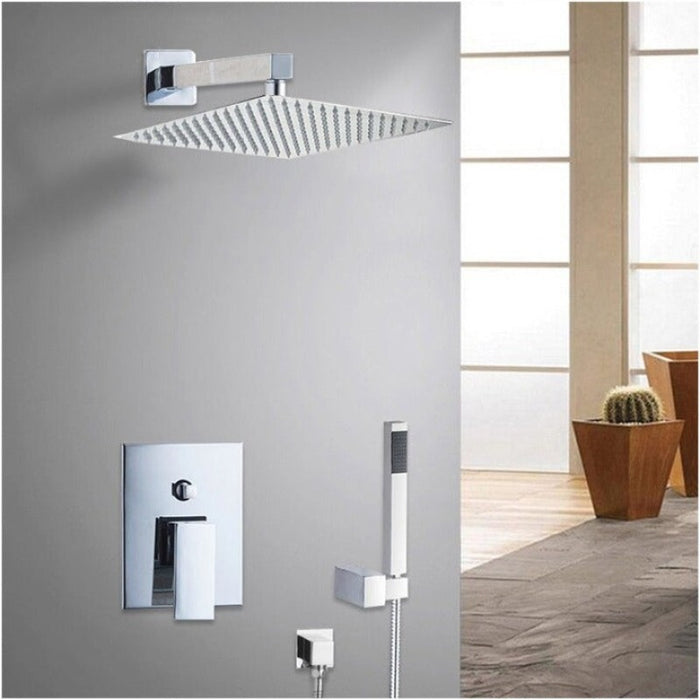8 Inch Wall Mounted Luxury Square Head Shower Set