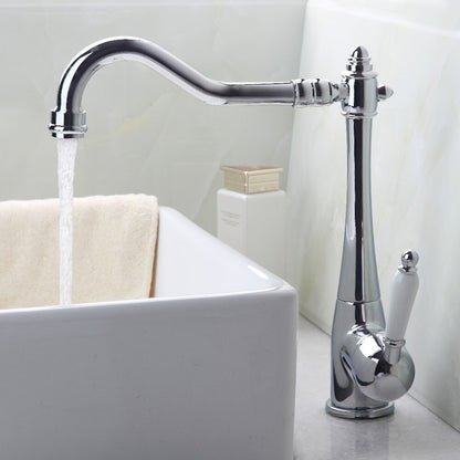 Deck Mounted Swivel Wash Basin Mixer Water Taps