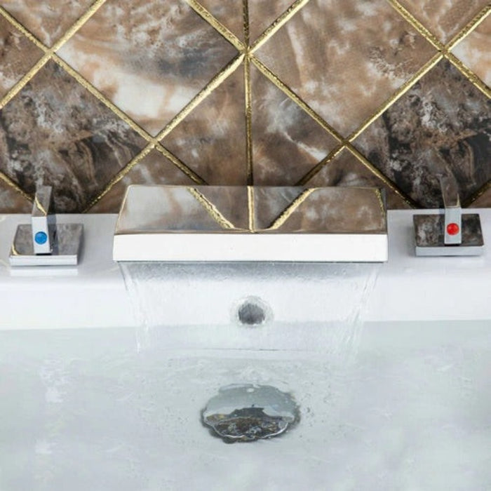 Wash Basin Chrome Bathtub Tap With Two Handles