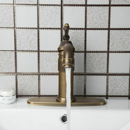 Antique Brass Bathroom Basin Swivel Faucet