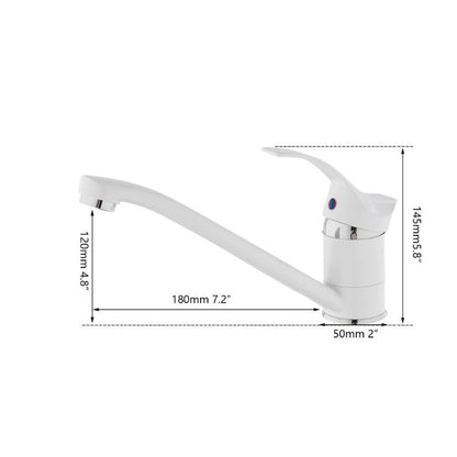 Matte White Faucet Kitchen Mixer Tap With Single Handle