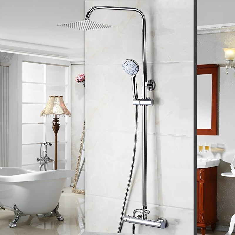 Stainless Steel Rain Shower Wall Mounted Faucets Set