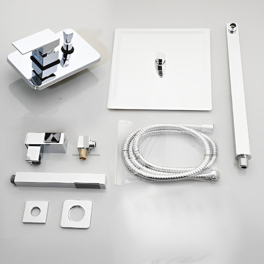 LED Light Square Shower Set