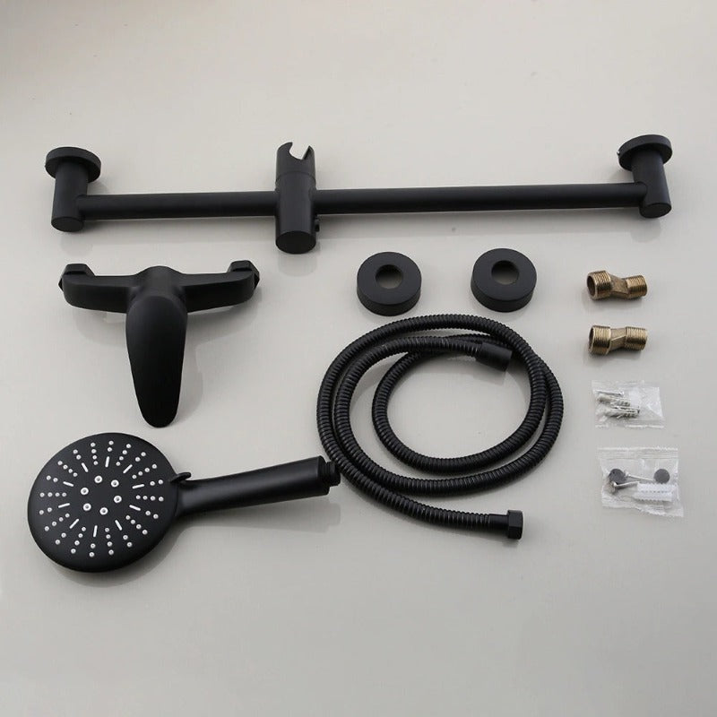 Matte Black Bathtub Shower Faucets Set