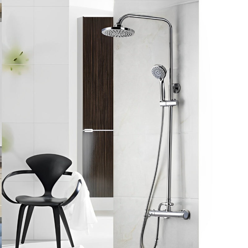 Stainless Steel Rain Shower Wall Mounted Faucets Set