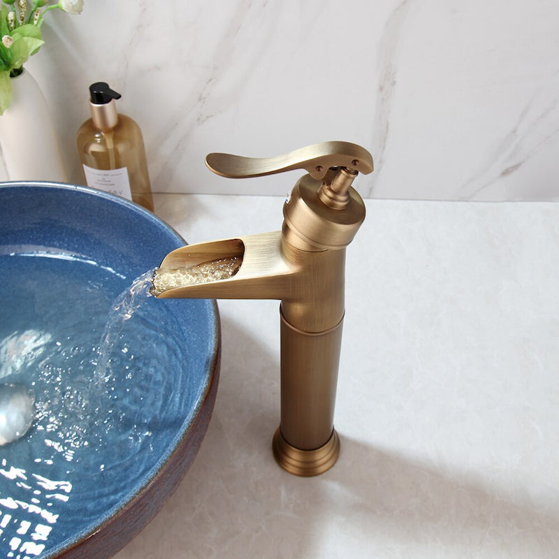 Antique Brass Bathroom Basin Sink Faucet