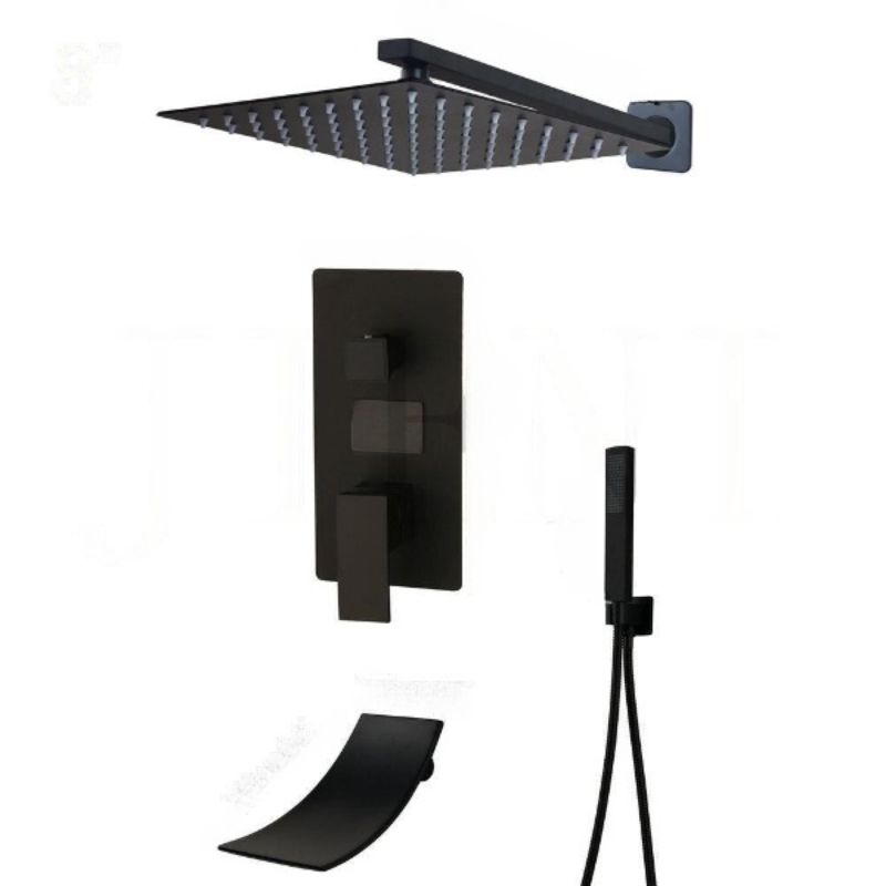 Matte Black Bathroom Shower Set