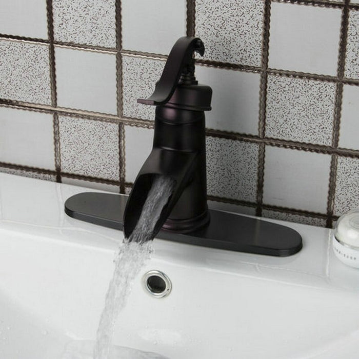 Black Painting Waterfall Bathroom Faucet Mixer Tap