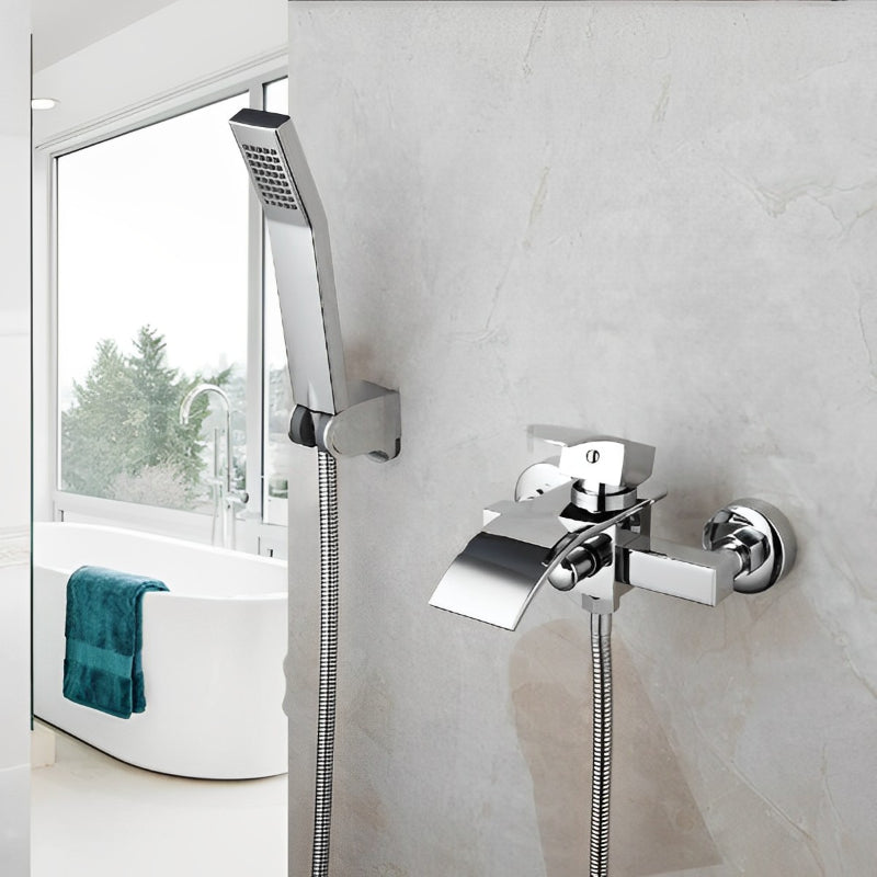 Chrome Polished Bathroom Bath Mixer Shower Set