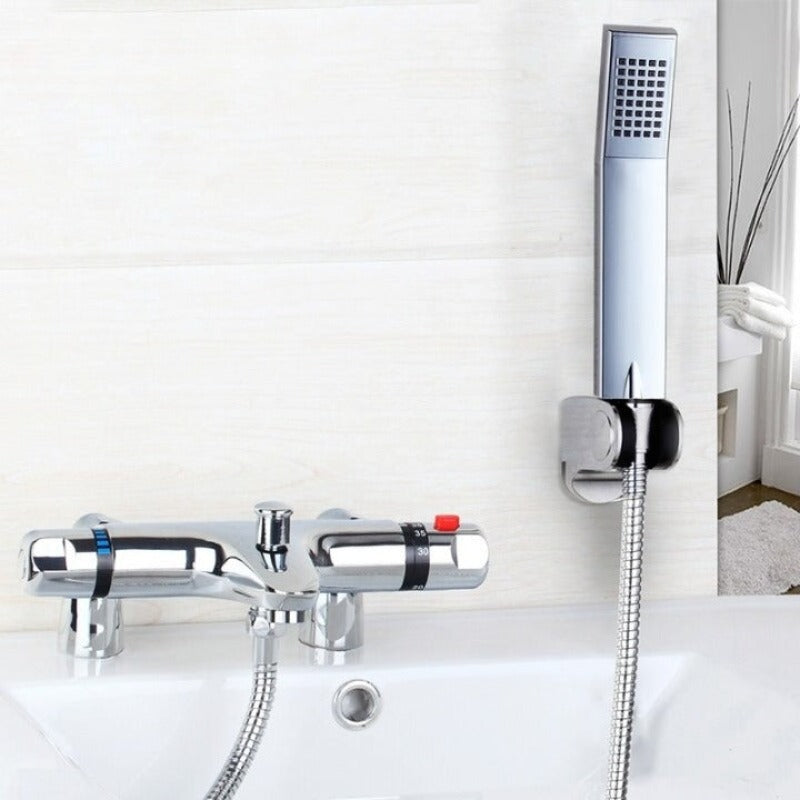 Wall Mounted Thermostatic Basin Mixer Taps Faucet Set