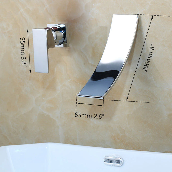Bathroom Wall Mounted Waterfall Faucet