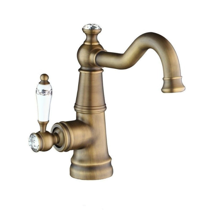 Antique Brass Counter Top Bathroom Faucet Wash Basin Tap
