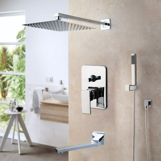 Contemporary Chrome Bathroom Rainfall Shower Set