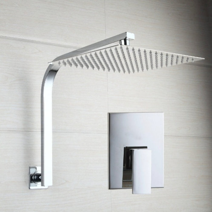 Chrome Brass Rain Shower Bathroom Faucet Set