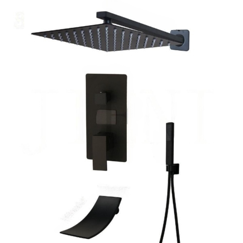 Matte Black Bathroom Shower Set